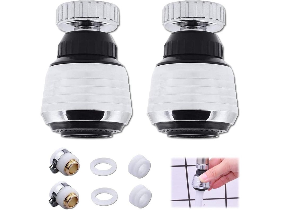 Peças Adaptador De Torneira Universal Com Bico Giratório 360°, Aerador De Torneira Com Filtro E 2 Modos De Sprayer Para Cozinha E Banheiro