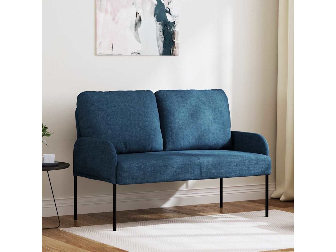 Vidaxl Sofás Com Almofada 110cm Azul Contraplacado