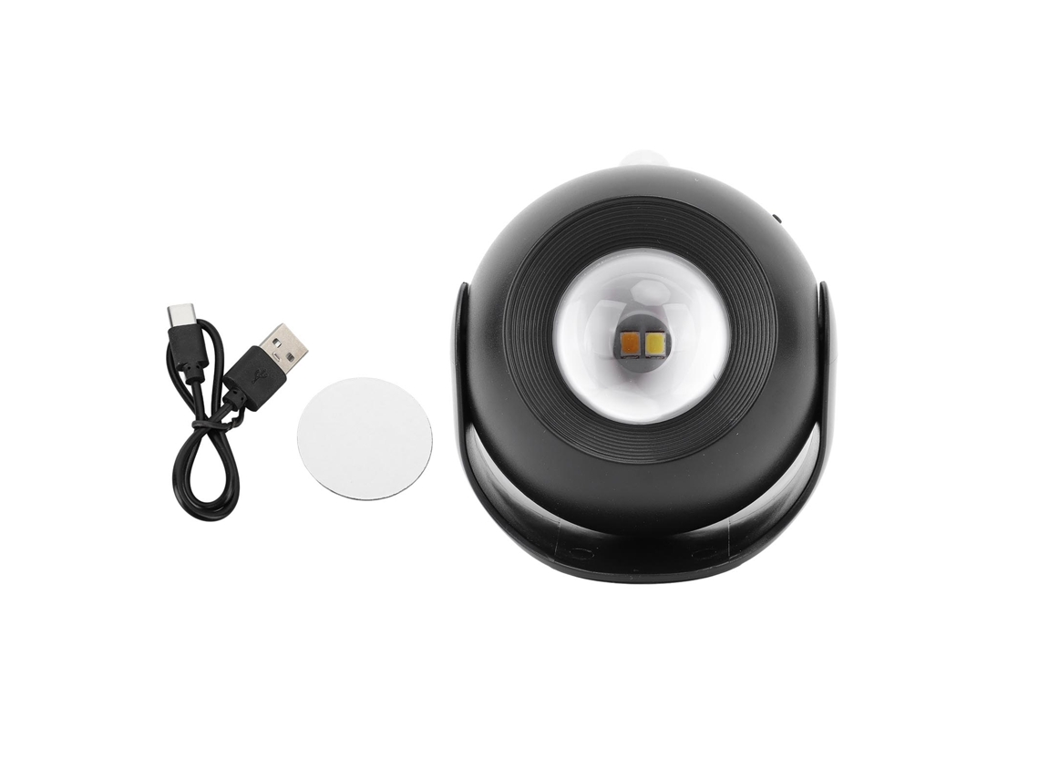 Luz Noturna com Sensor de Movimento Recarregável USB 3 Modos Rotativos | S/MARCA