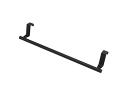 Porta toalhas Preto 36cm Inox Reforçado C/ Fitas Nano para Armário ZYBLSSBB