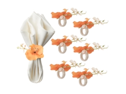 Anel De Guardanapo De Orquídea Simulada Para Decoração De Mesa