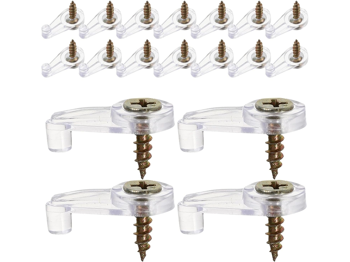 Conjunto Sosoport Com 60-presilhas De Fixação Para Espelhos E Vidros, Em Plástico Resistente Para Instalação Rápida