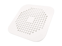 2026 tapa de Desagüe Cuadrada de Silicona de 14,5 Cm Con Ventosas para Ducha, Cocina Y Cazapelos, Color Blanco