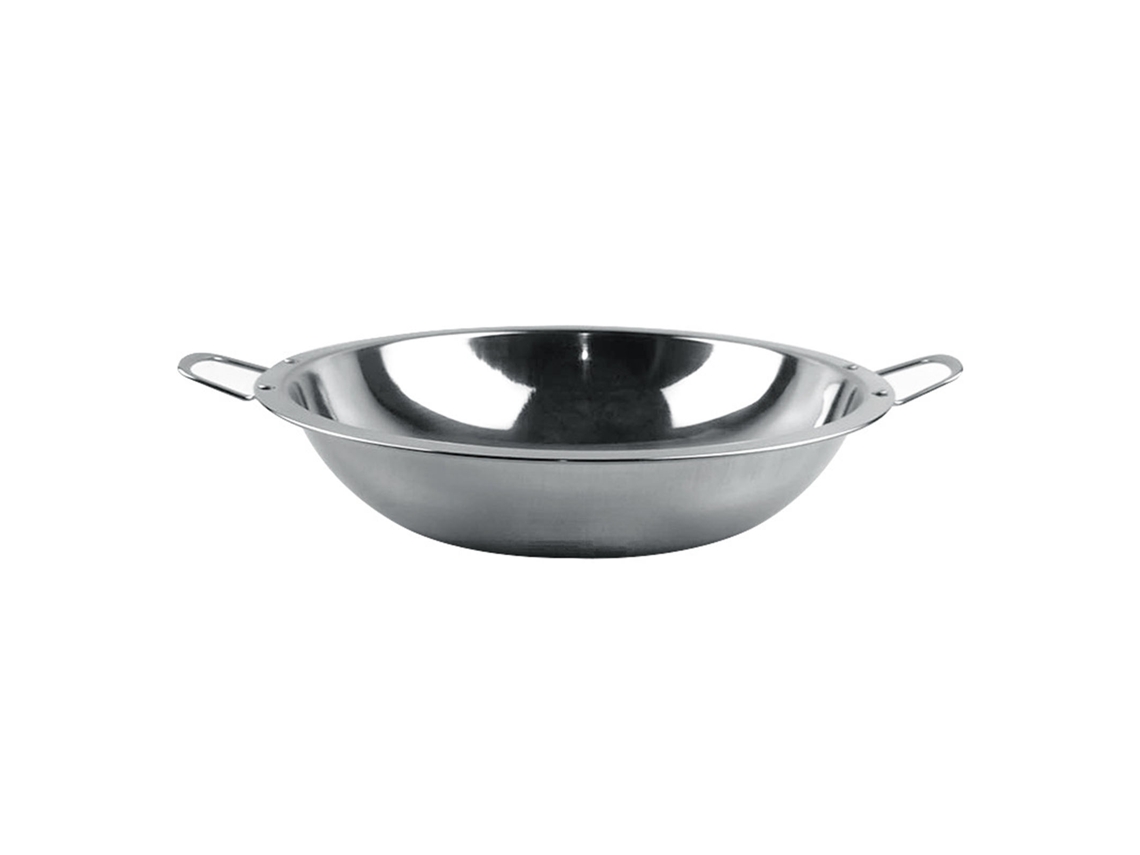 Panela de sopa de aço inox binaural de grande capacidade, 10.2in | S/MARCA