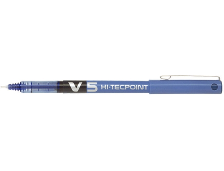 Marcador 0,5mm Hi-Tecpoint Ponta Fina V-5 Azul  12 Unidades
