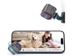 Câmera espiã oculta com áudio e vídeo, minicâmera sem fio com aplicativo de telefone, áudio bidirecional, visão noturna e detecção de movimento da Bestvite.