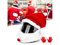 Capa Protetora Para Capacete De Motocicleta Com Chapéu De Natal.