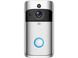 Campainha de Vídeo Sem Fio com Sensor de Movimento e Wi Fi, Detecção Infravermelha, Visão Noturna, Prata Brilvibera_gsg