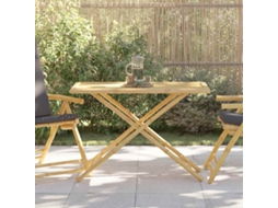 Vidaxl Mesa De Jardim Dobrável 110x55x75 Cm Bambu