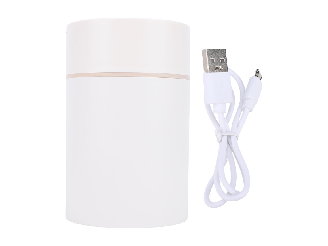 Laxiscreed Umidificador 300ml Com Névoa Dupla, Luz Ambiente, Usb, Aromaterapia, Ideal Para Mesa Branco