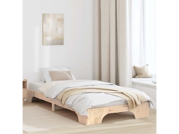 Vidaxl Estrutura Da Cama Natural 75 X 190 Cm