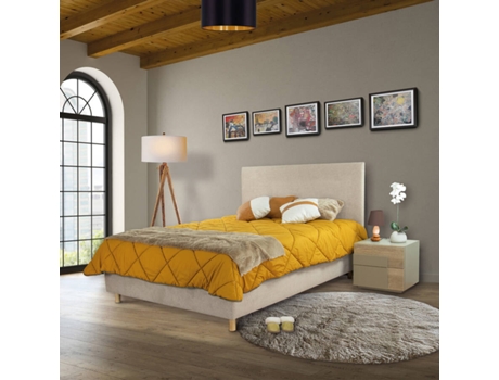 Cama Lily Cream MOLA SOLTA Madeira de Pinho MDF Bege (190x140)