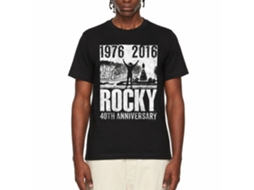 Rockinstone Rocky Movie 40th Anniversary 3 Black Adult T-shirt Size:l