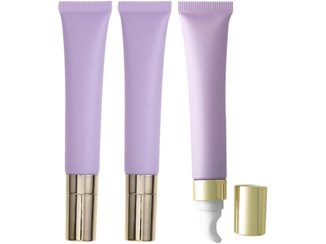 Conjunto De 3 Frascos Recarregáveis De 20ml Para Creme Para Os Olhos Com Ponta Massageadora.