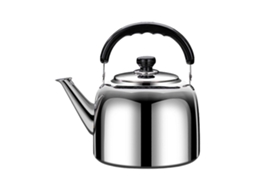 Bule De Aço Inoxidável Seguro E Conveniente Com Assobio Alto Chaleira De Grande Capacidade Para Uso Na Cozinha Suprimentos De Acampamento