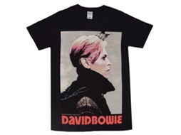 David Bowie Low Portrait T-shirt Black Unisex Adults Size:s