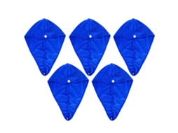 Toalha De Microfibra Para Secar Cabelo, 5 Peças, Absorvente, Secagem Rápida, Macia, Turbante, 23x65 Cm, Azul Royal