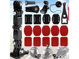 Conjunto De 20 Peças Acessórios Para Capacete Com Câmera Ação, Gopro, Suporte 360°, Capacete, Gopro Hero 12/11/10/9/8-aquaforge