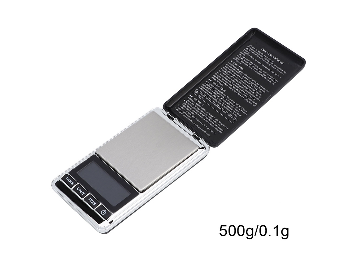 Balança Digital Eletrônica de Cozinha Mini com Visor Lcd para Pesar e Medir Alimentos AQUAFORGE (500 G/0,1 G)