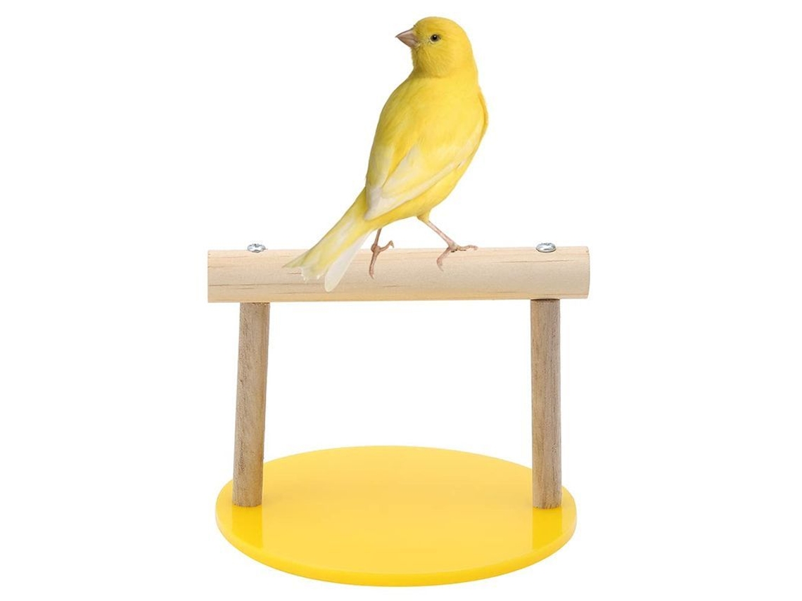 Percha de Madera para Aves, Base Portátil, Juguete y Entrenamiento | S/MARCA