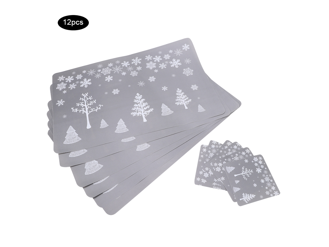 Laxiscreed Conjunto Natalício De 12 Peças Para Chá, Incluindo Canecas, Chaleira E Tapetes Para Decoração De Mesa