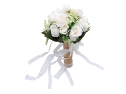 Rebe-ramo De Noiva Artificial Lifelike Moderno Elegante Para Boda Fotografía Color Blanco Leche