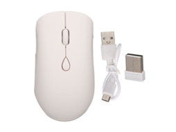 Rato Sem Fio 2.4g Bluetooth 5.2 1600dpi Recarregável Silencioso Ergonômico Para Escritório Desktop Pc Branco