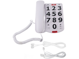 Telefone Com Botões Grandes E Fio, Telefone Fixo Com Botões Grandes E Toques Extra Altos Slowmoose