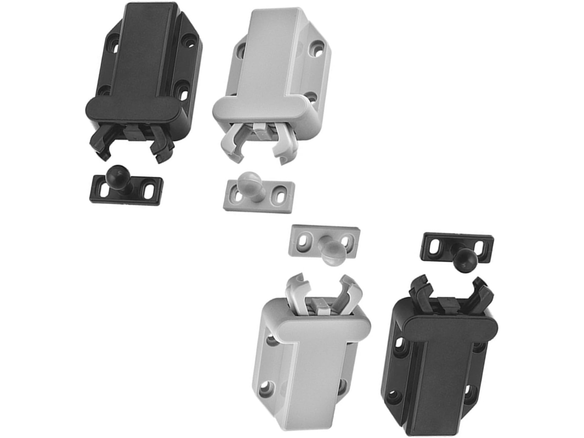 Fechos De Pressão Com Trava Automática Para Móveis 4 Peças Material Abs.