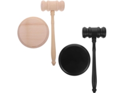 Conjunto de 2 blocos de madeira Topbathy para juízes, portátil, leve