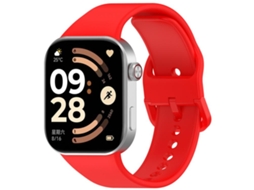 Bracelete para Redmi Watch 6 / 5 / 4 XIAOMOYU em Silicone Esportivo com Fecho Reverso Vermelha