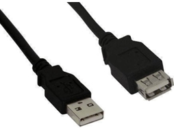 Cabo de Dados INLINE (USB - 1 m - Preto)