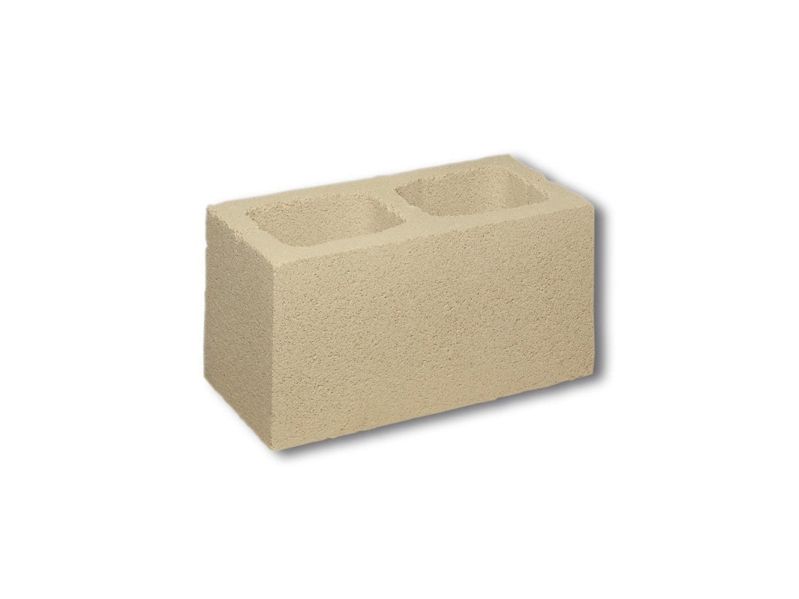 Bloco De Concreto Liso Com Repelente De Água Creme / 4 Lados Lisos / Unidade