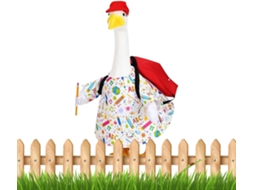 Roupa para Gansos, Uniforme Escolar para Gansos de Jardim Estátua de Texto Ilegível, 58 Cm, Decoração de Jardim, CHABERLU