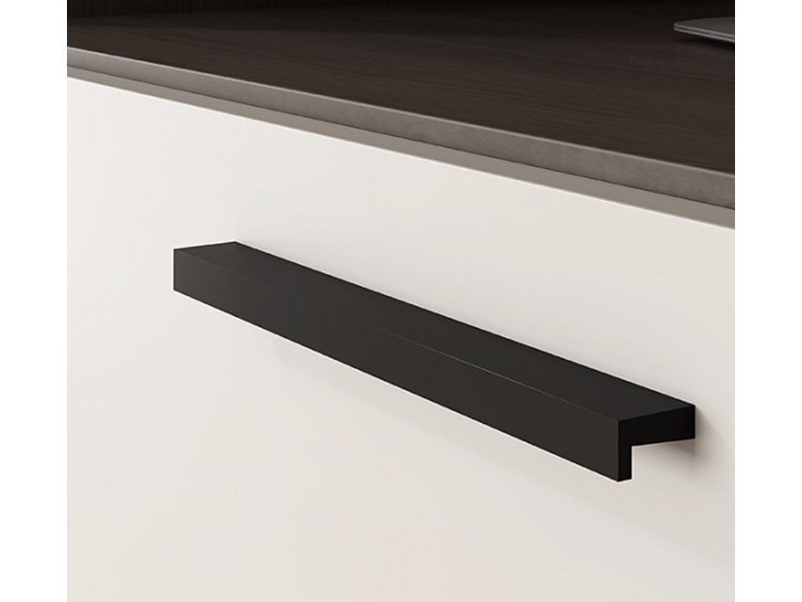Conjunto de 25 Puxadores de Perfil de Alumínio de 475x14x18 mm Preto Fosco HARDWAREXCHANGE