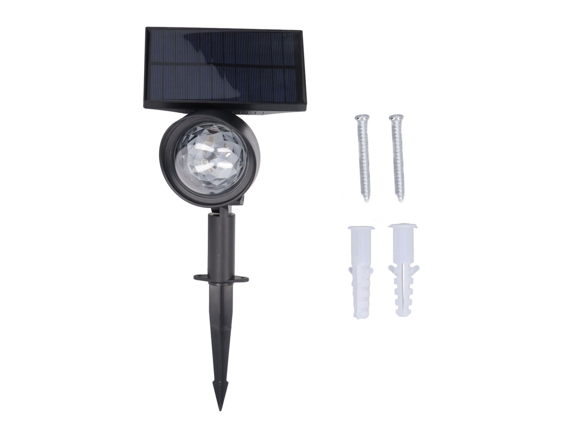 Lâmpada Solar Projetora 2 Em 1 Rgb Rotativa À Prova D'água Ip44 Para Jardim Decorativo Outdoor