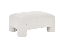 Otomana Beliani Hogbo De Tela Blanco 100x70x45
