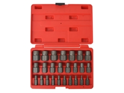 Vidaxl 25 Pcs Conjunto De Extratores De Parafusos Multi Ranhuras Aço