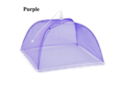 2026 toldo Malla para Comida Plegable, 17 Pulgadas, Nylon, Antimosquitos, Barbacoa, Picnic, Camping, Púrpura