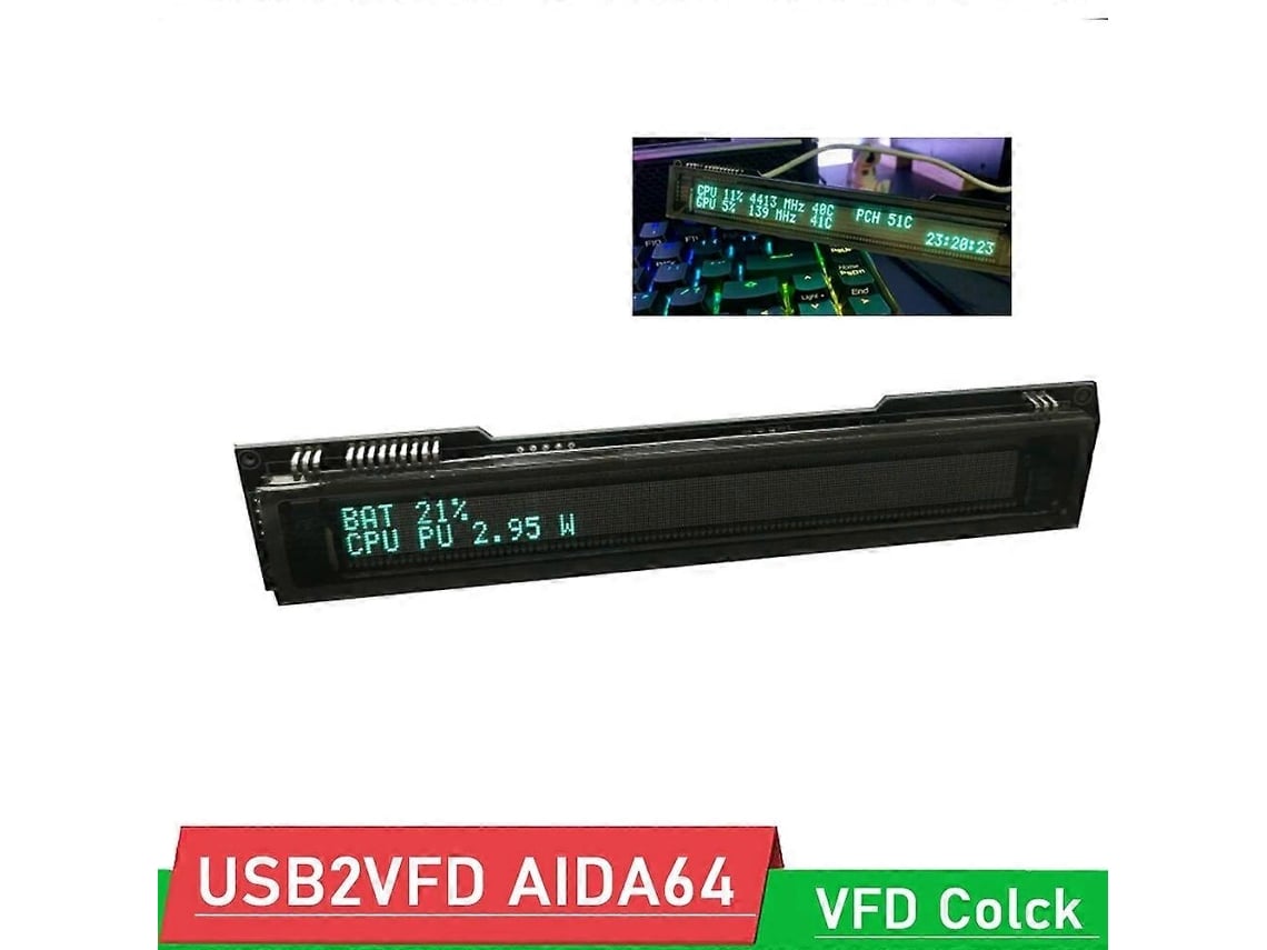 Dykb Vfd Display Aida64 Sub-screen Vfd Clock Usb2vfd Aida64 Chassis Display Digital Secondary Desktop Computer Pc Information