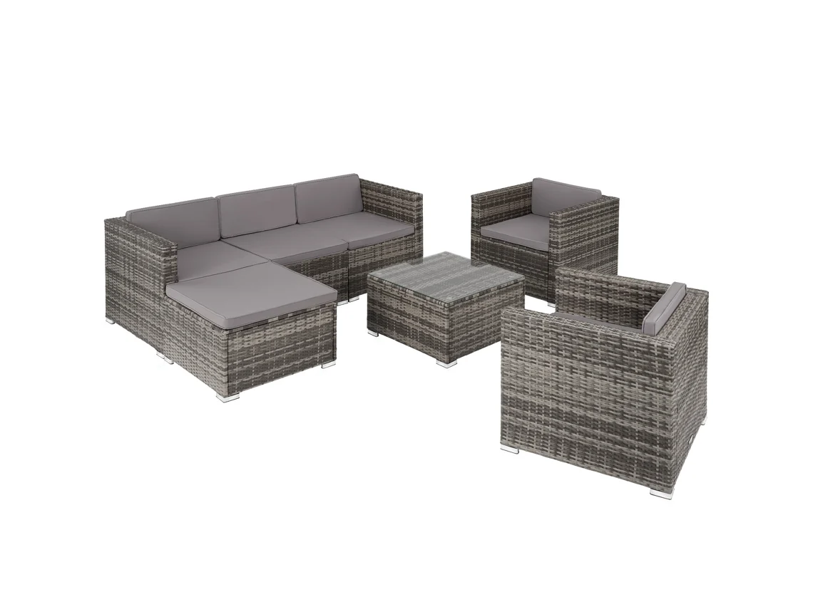 Conjunto De Rattan Lignano Com 2 Poltronas TECTAKE