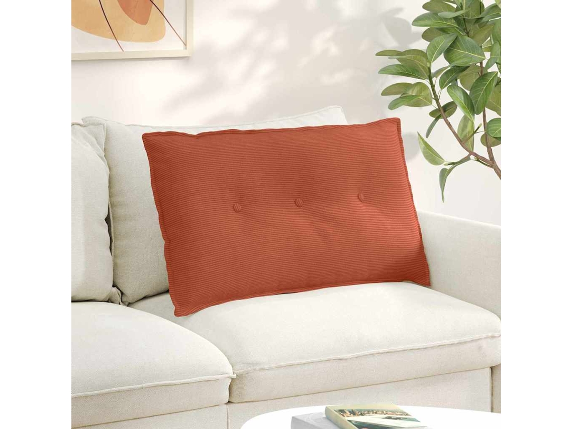 Vidaxl Travesseiro Para Costas Laranja Vermelho 80 X 50 Cm