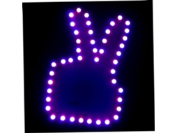 1 Conjunto De Luzes Dedo Fofas Para Carro, Painel De Luz Led Manual, Placa De Led Em Pvc