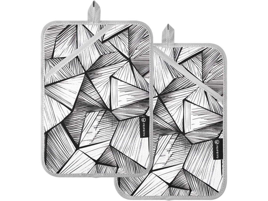Frmg A0900374 Conjunto De 2-luvas Térmicas Resistentes Ao Calor Com Bolso, 17, 8x 24, 9cm 7x 9, 8 Polegadas, Luvas De
