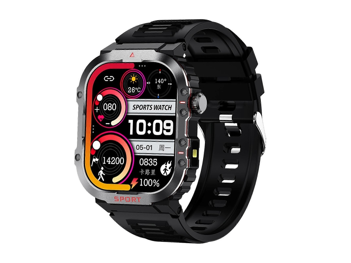 Relógio Inteligente G45 Com Tela De 2,01 Polegadas, Pulseira De Silicone, À Prova D'água Até 10 Metros, Com Lanterna, Chamadas Bluetooth E Monitor De