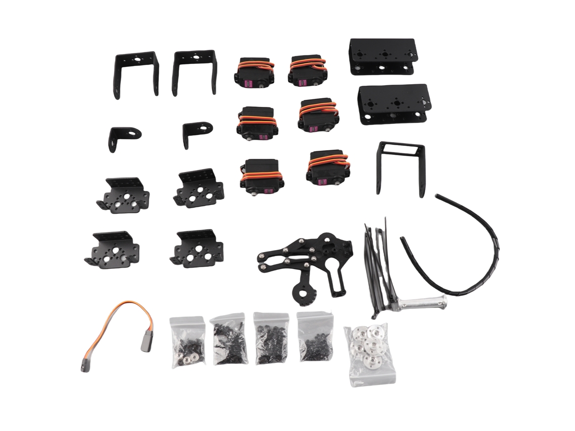 Kit de Garra de Braço Mecânico Robótico 6dof Manipulador Peças Industriais Robô com Servos Analógicos