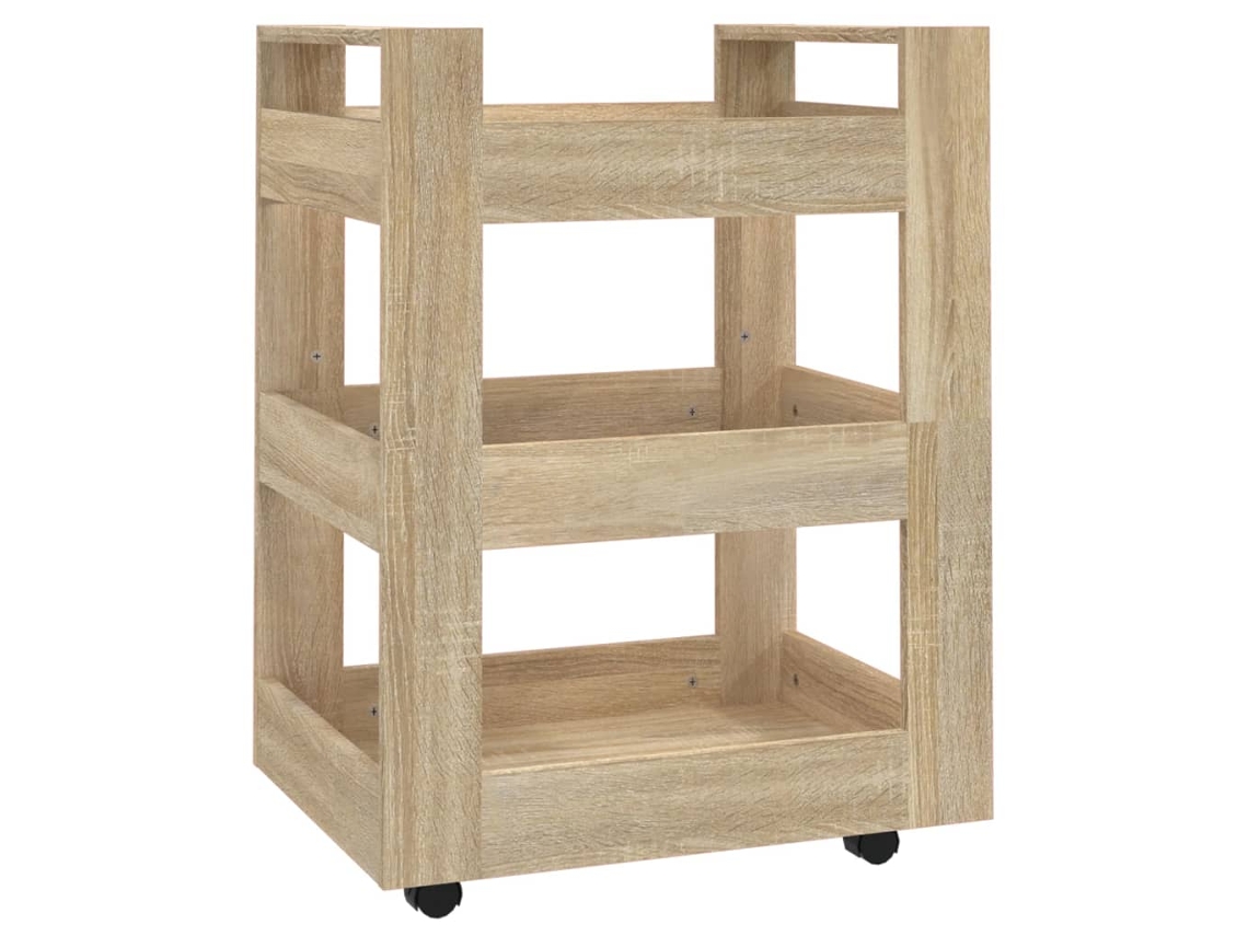 Kitchen Trolley, Kitchen Trolleys Vidaxl Marrom Madeira Processada (n/a)