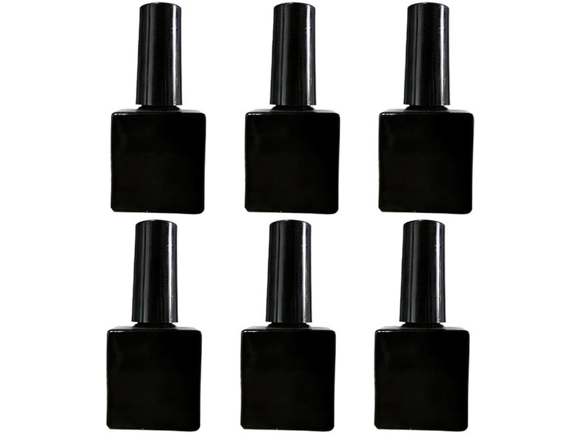 Nagellakfles 10 Ml - 6 Unidades - Garrafas De Vidro Vazias - Contenedores Navideiros - Pincéis Antideslizantes - Projeto Inoxidável - Contenedores De