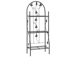 Plant Rack, Plant Racks Vidaxl Preto Ferro