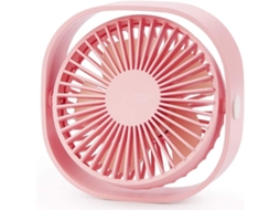 Ventilador de mesa portátil NOVA LINE recarregável, 14h, 4 níveis de vento, branco